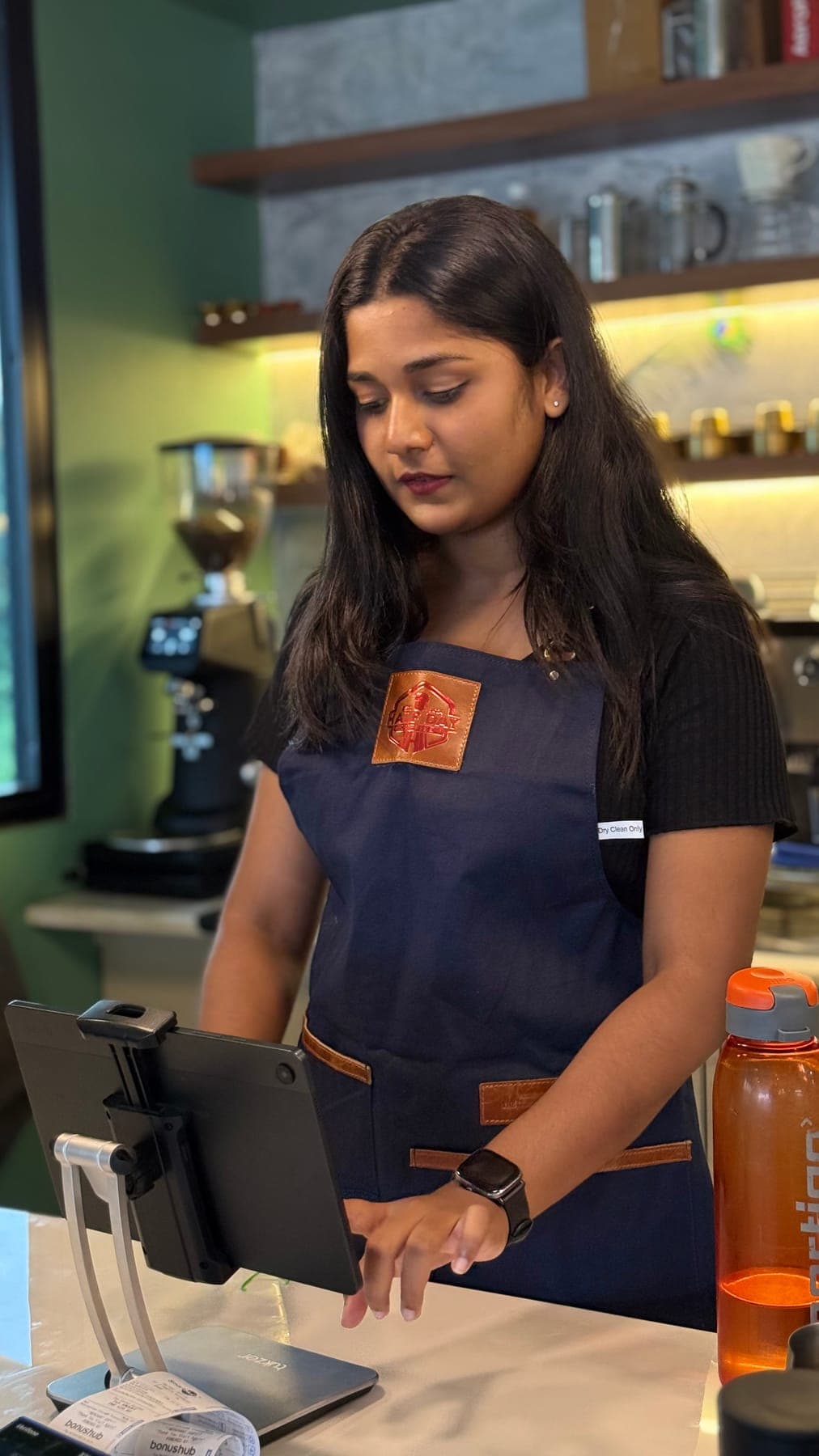 Barista at the counter