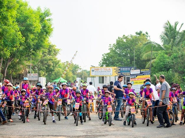 Crowd at a cycling event