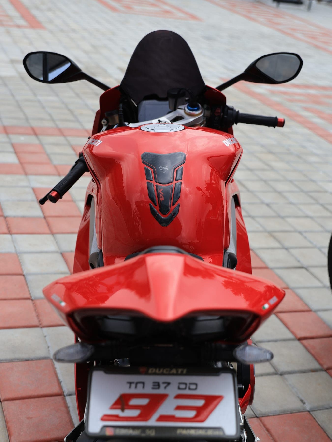 Ducati rear view at the cafe
