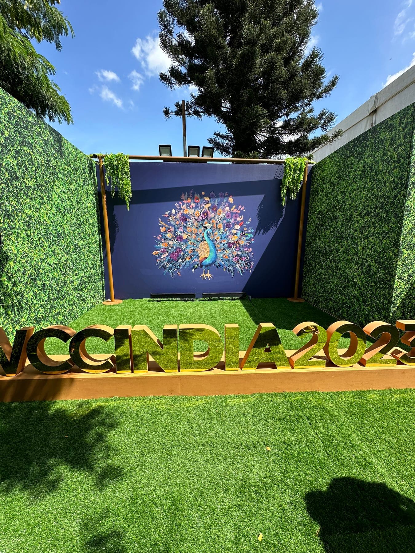 MCC India 2023 floral welcome board