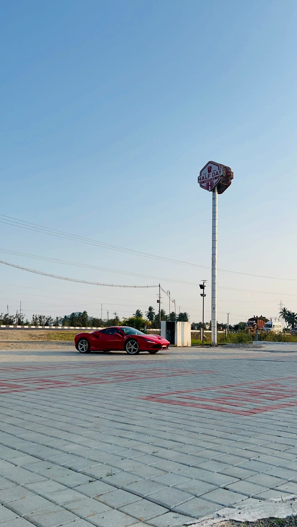 Car in the open display lot