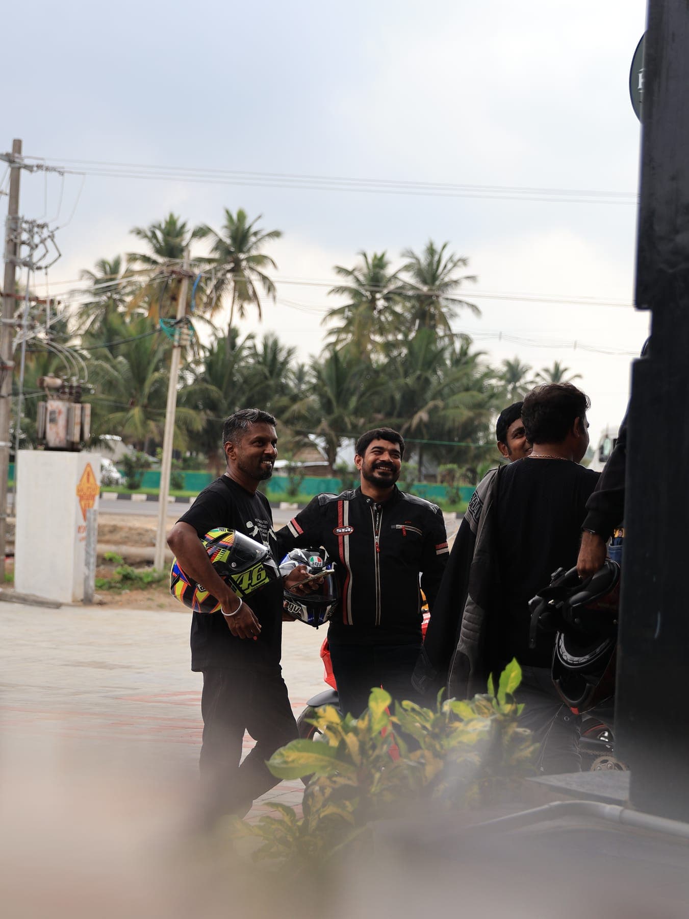 Group of riders at the waypoint